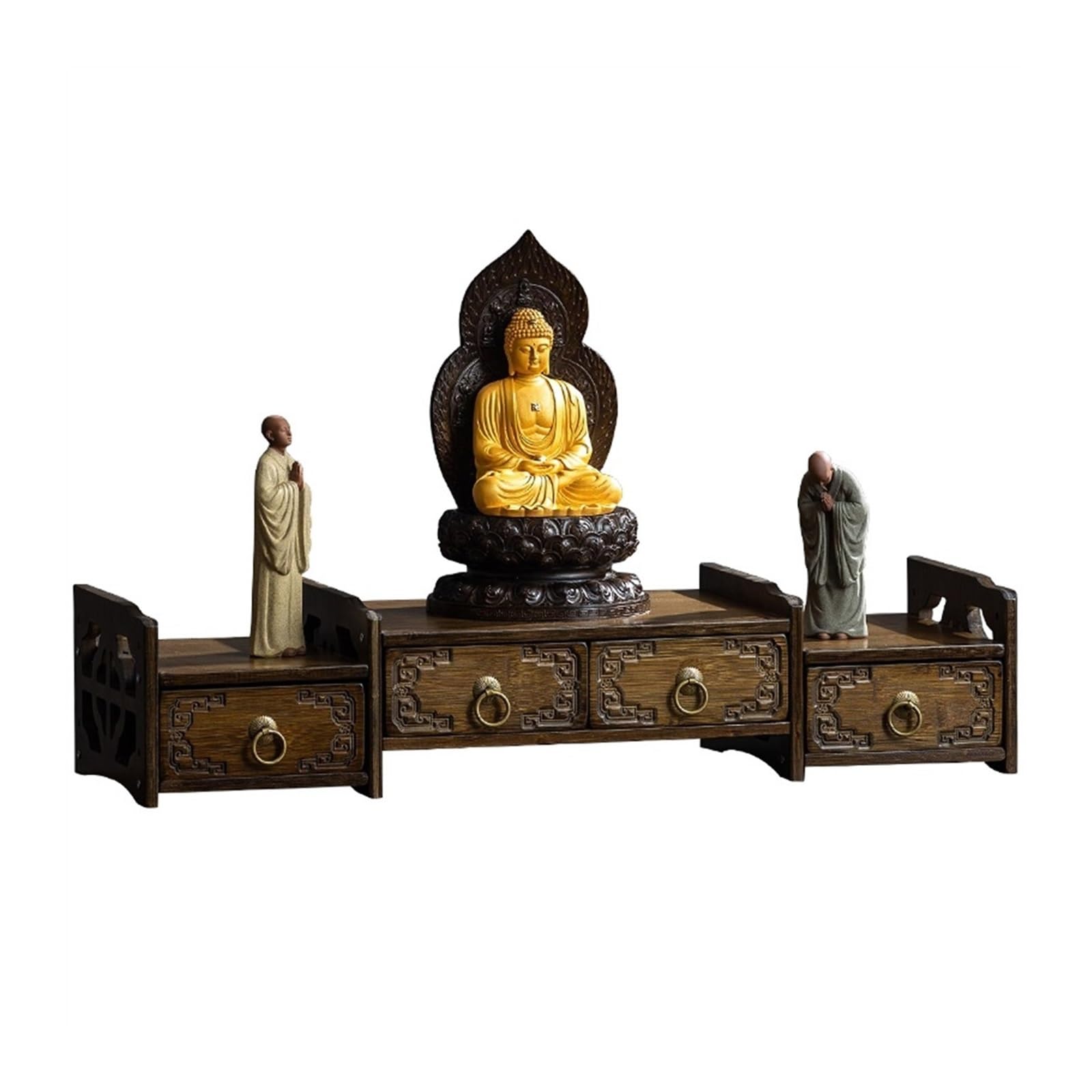 Base de bodhisattva TUSUOD, meuble d'offrande en bois de prestige