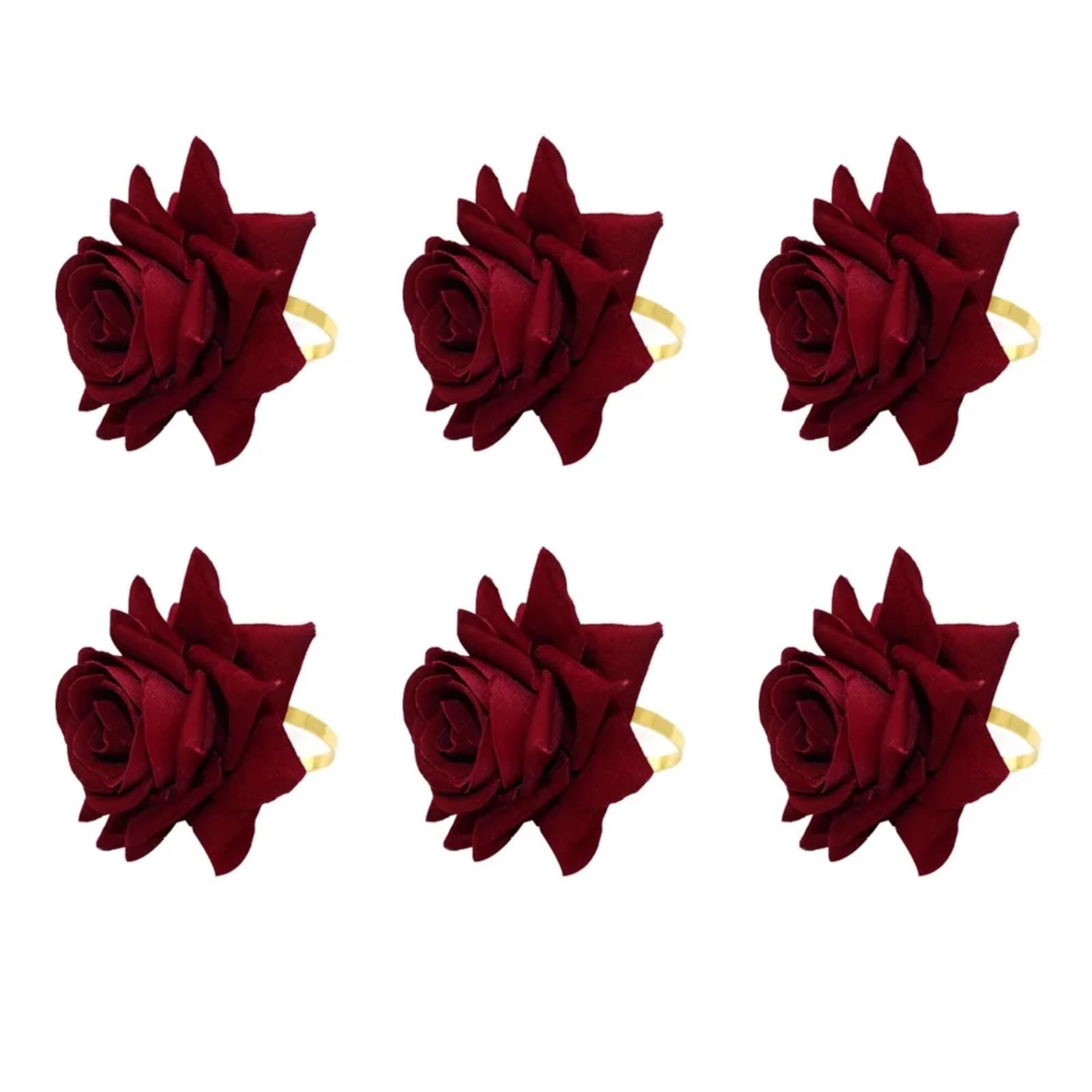 Table Decor Napkin Rings, Multicolor Rose Napkin Rings 16 Pcs for Wedding Valentine Banquet Christmas Birthday Decor