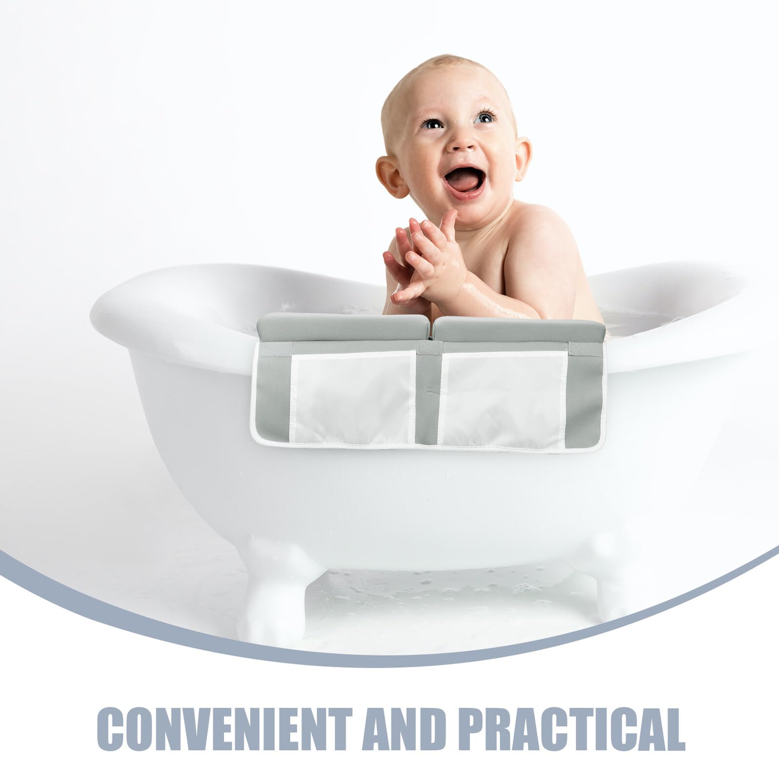 TOYANDONA Bade Kniepolster Und Ellenbogenauflage Für Badewanne Gepolstertes Neopren Material rutschfest Schnell Trocknend Badewannenschutz Für Eltern Beim Babybaden