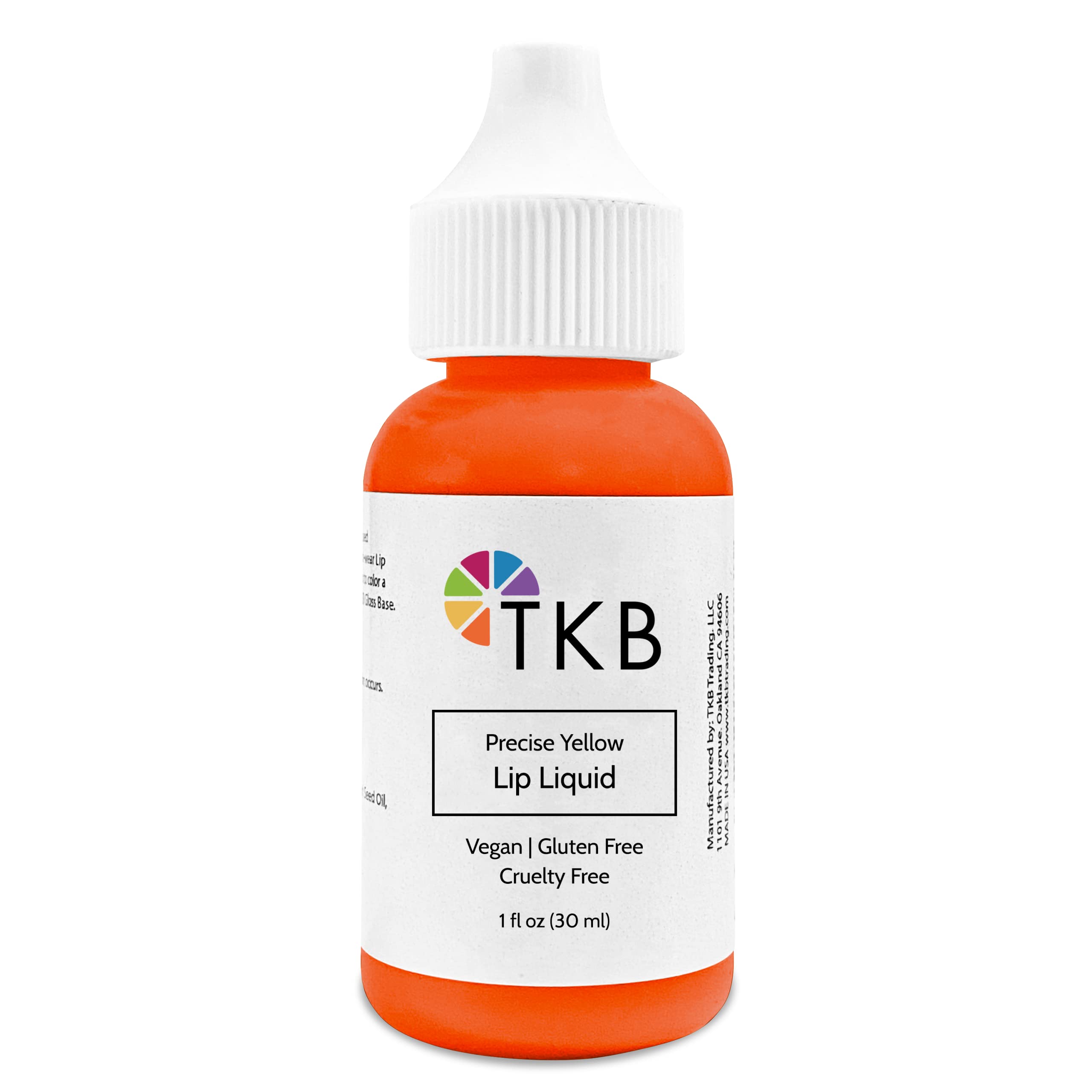 TKB Lip Liquid Color | Liquid Lip Color for TKB Gloss Base, DIY Lip Gloss, Pigmented Lip Gloss and Lipstick Colorant, Made in USA (1floz (30ml), Precise Yellow)