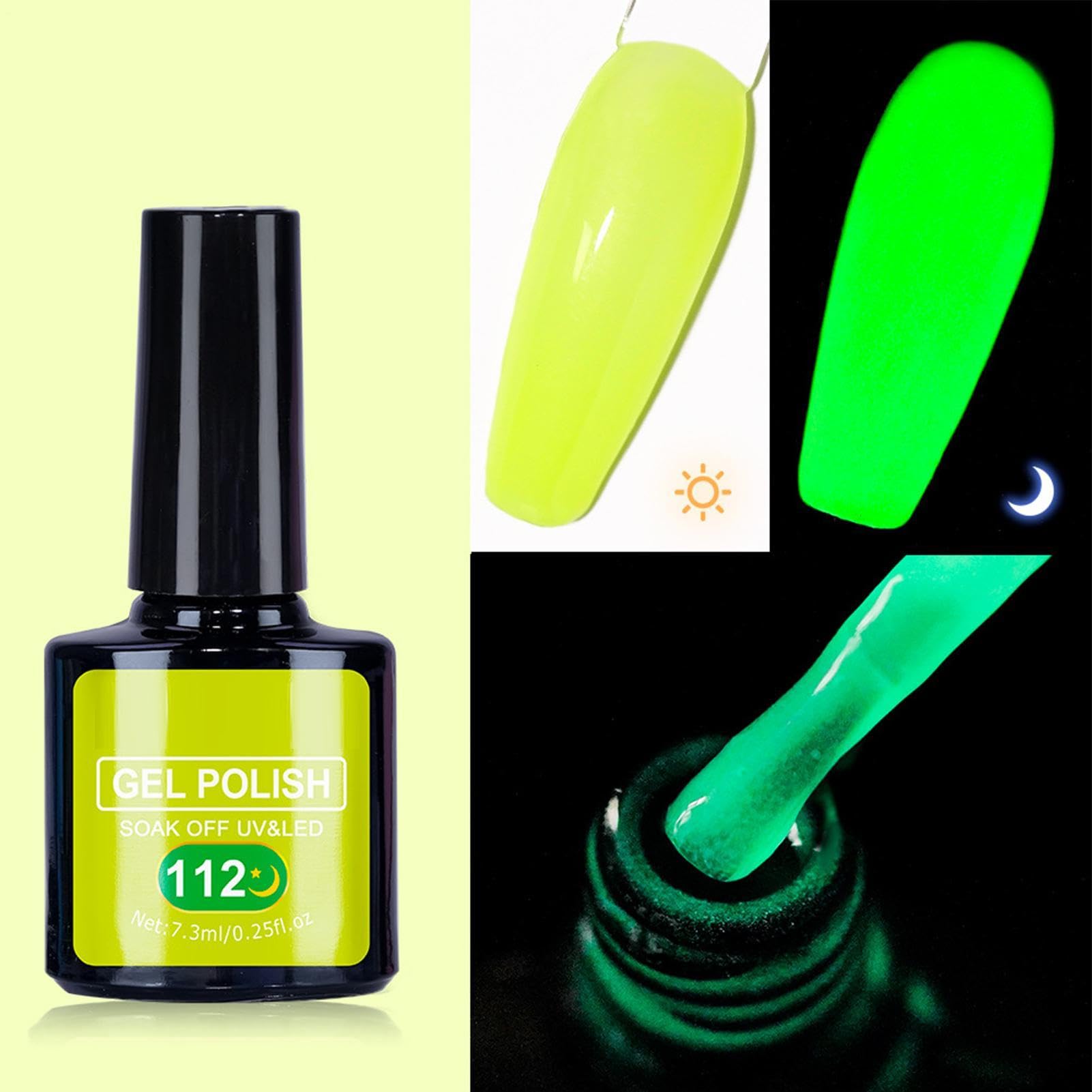 Smalto gel luminoso 12 Pezzi Luminosi Durevoli Portatili | Gel Unghie con Effetto Luminoso Brillante da Donna Forniture Manicure Glow per Donne Ragazze Beauty Lovers Studenti Saloni