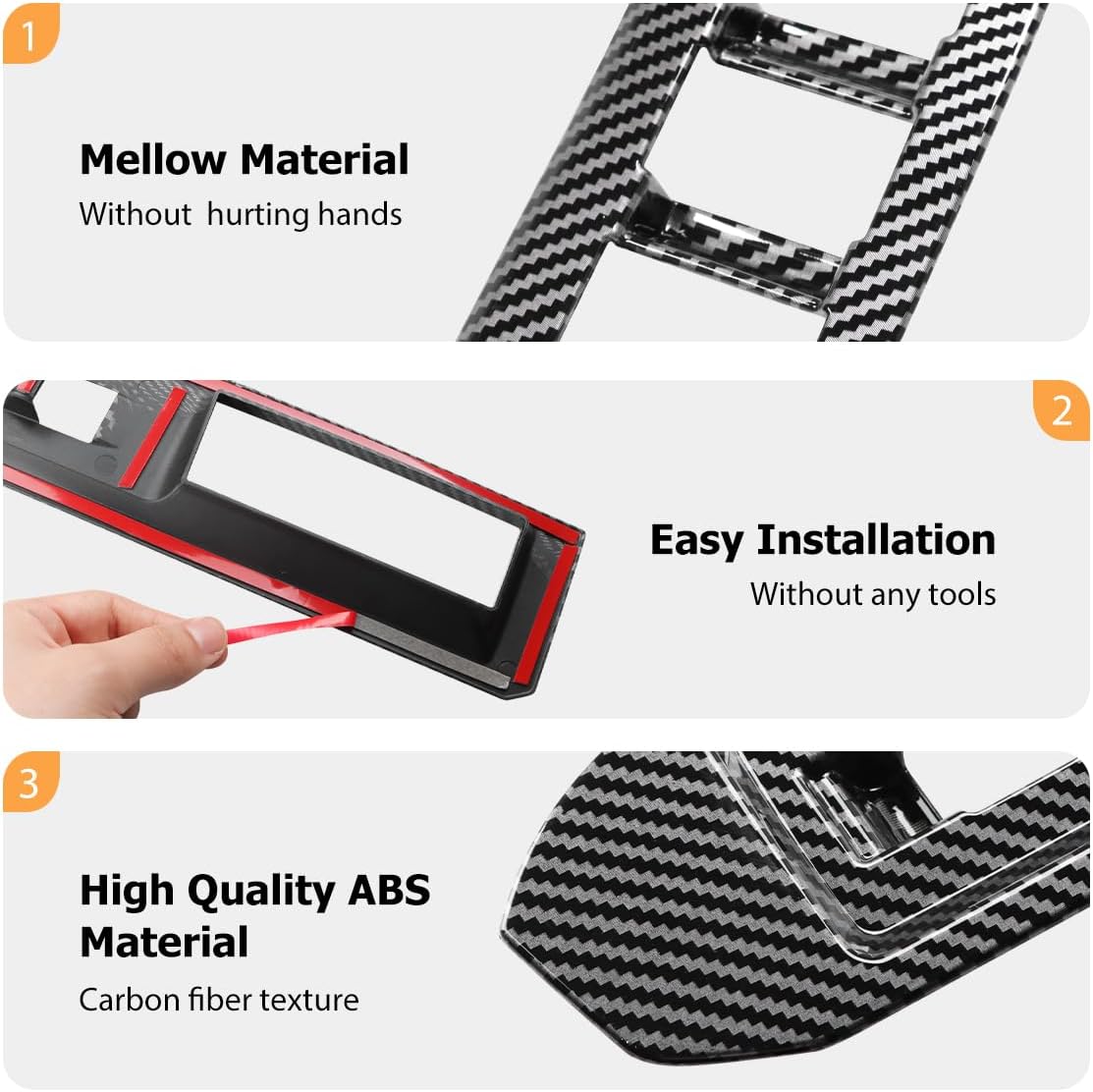 INTGET Window Lift Panel Cover for 2024 2025 2026 Toyota Tacoma Accessories/2025-2026 4Runner ABS Plastic Interior Decoration (Carbon Fiber,Window Lift Panel)