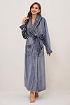 HEARTNICE Robe de polaire pour femmes, peignoir en peluche souple pour femmes
