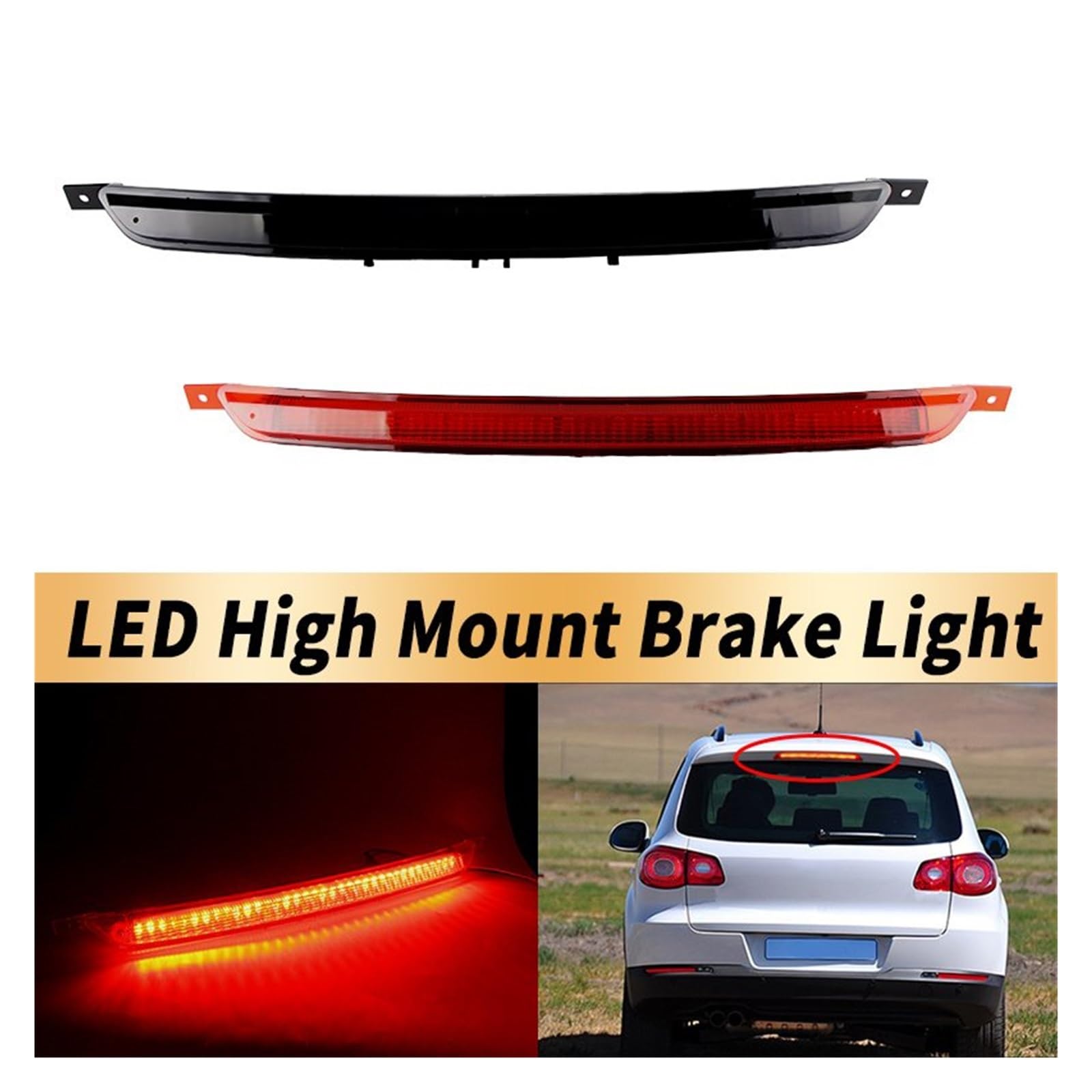 Tercera Luz Freno Tercera Luz De Freno LED De Montaje Alto Para VW Para Golf Luz Freno Trasera | Para Golf 7 limusina 2013 5G para GTI R para e-golf 5GE 2014-up Canbus lámpara parada trasera accesorio coche 5G6945087A