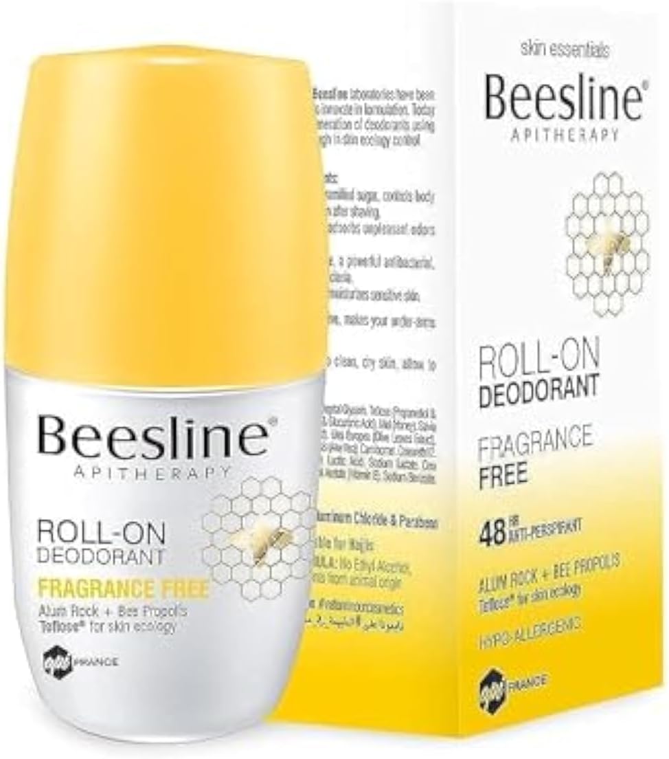 Beesline Whitening Roll-On Green Forest Deodorant, 48 Hours Anti-Perspirant, Deodorizing, Soothing, for Sensitive Skin, 50ml