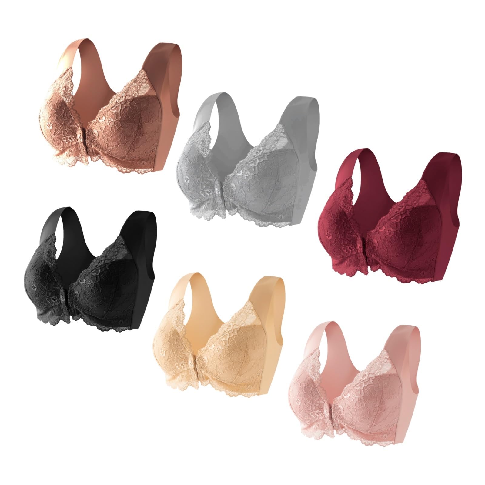 2 Uds Sujetadores Con Sujeción Frontal Para Mujeres Mayores Push Up Cómodo
