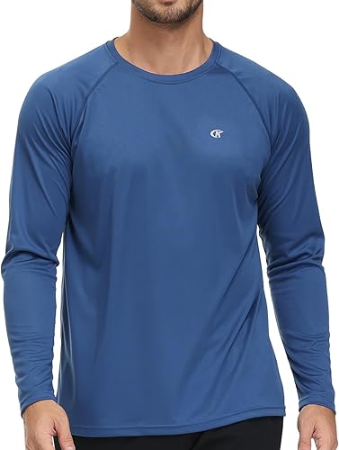 Camisetas de natación de manga larga para hombre camisetas de protección solar UPF 50 camisetas de secado rápido camisetas atléticas para