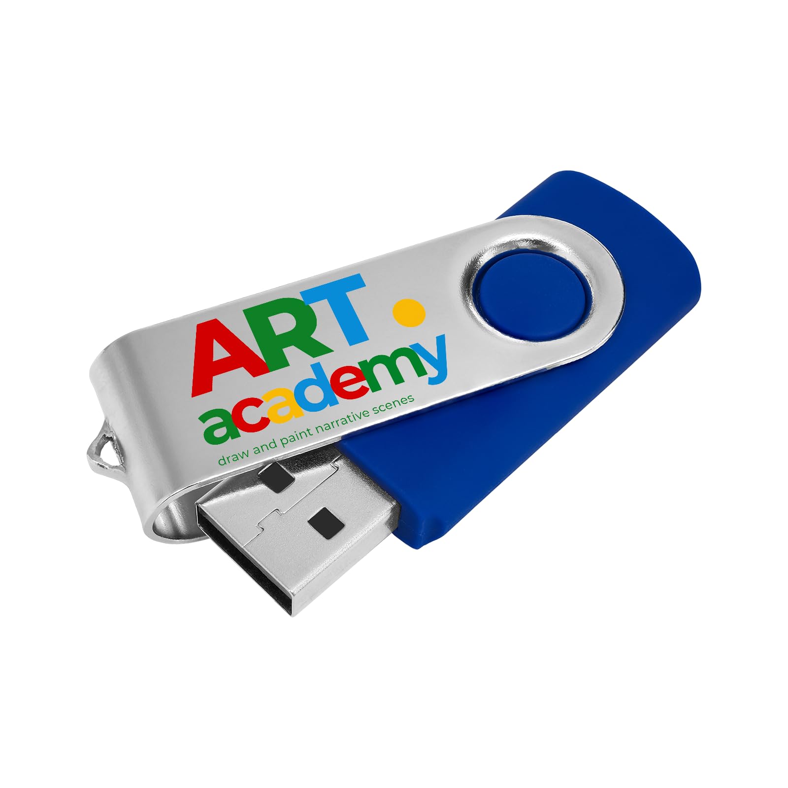 Niestandardowe pendrive'y USB 32 GB, USB 3.0, spersonalizowane pendrive'y z logo do biznesu, wydarzeń, drukowania tekstu lub obrazu, niestandardowe karty pamięci JBOS - królewski błękit