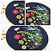 Caydo Embroidery Kit with Pattern, Beginners Cross Stitch Kits with Embroidery Cloth Plastic Embroidery Hoop Color Threads and Full Set Tools
