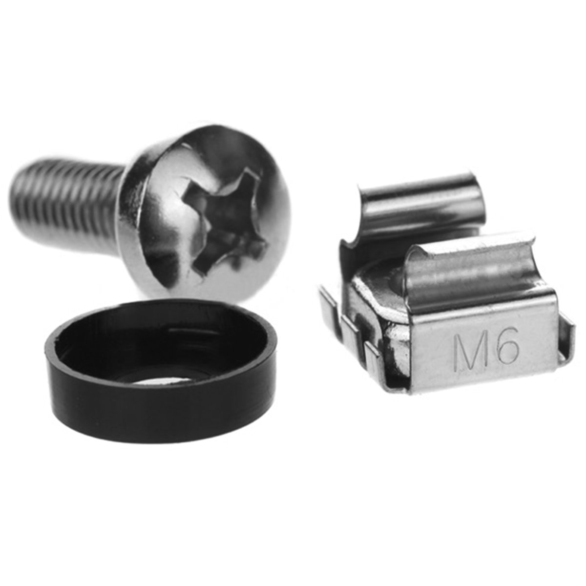 Lancher 20-Pack M6 x 16mm Screws and Cage Nuts for 1U 2U 6U 12U Rack Server Shelf Cabinets Rack Mount Screw cage nut