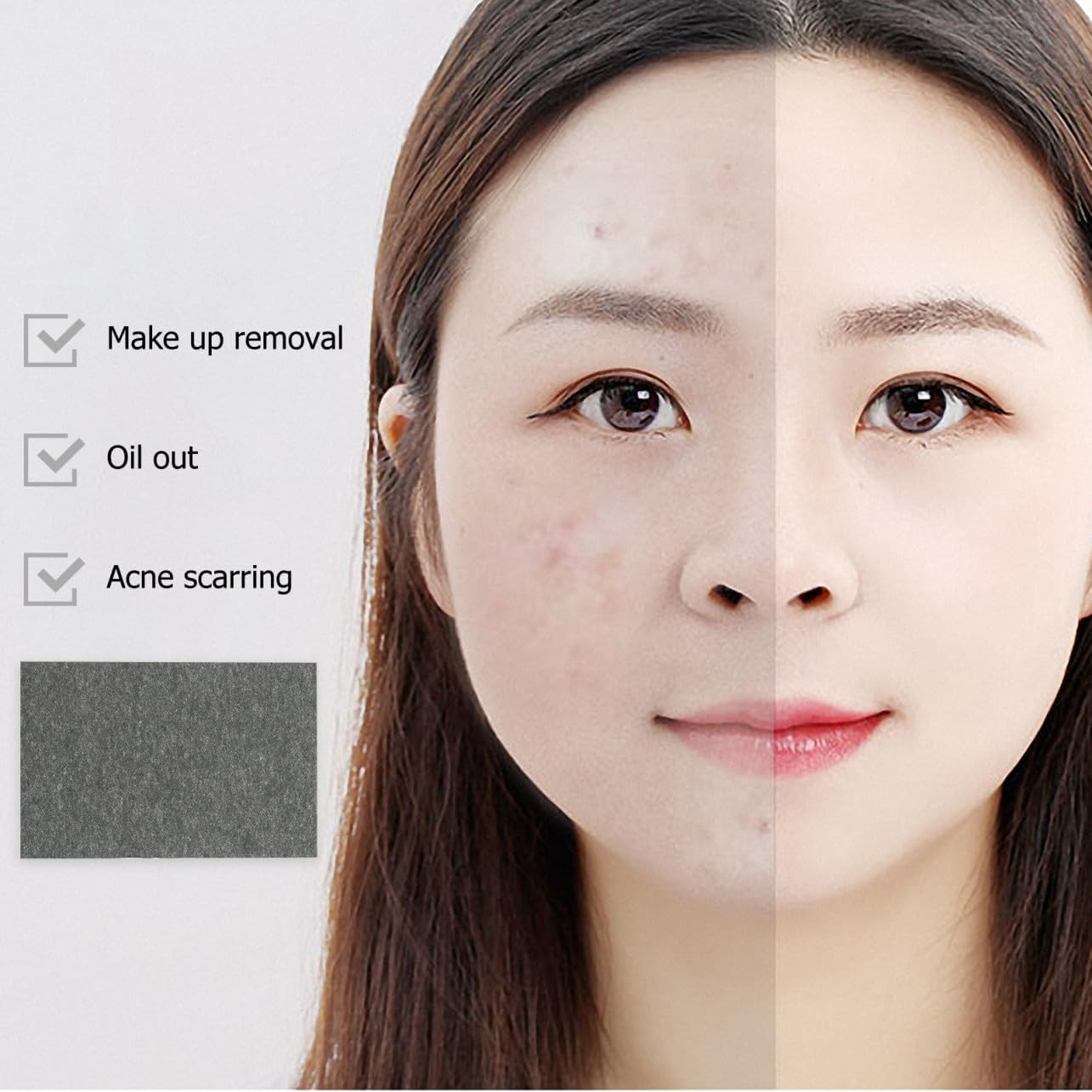 Vaguelly Charcoal Facial Oil Blotting Paper 200 Sheets 2 Sets for Oily Skin Face Oil Control Absorbing Tissues Skin Care Makeup Touch-up