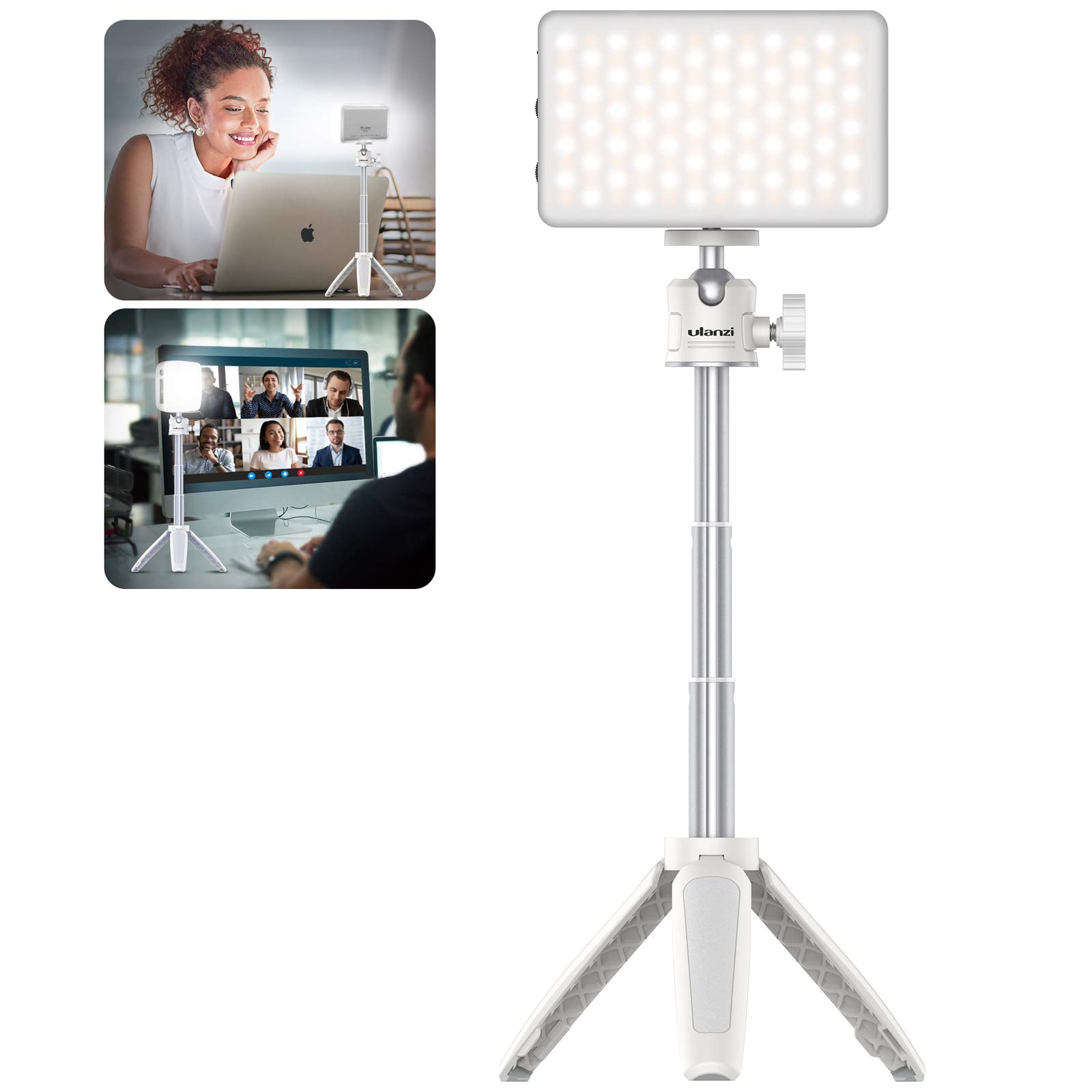 VIJIM Video Conference Lighting, Zoom Lighting for Computer Video Conferencing with Adjustable Tripod Stand, Laptop MacBook Zoom Call Lamp for Remote Working/Live Streaming/Self Broadcasting