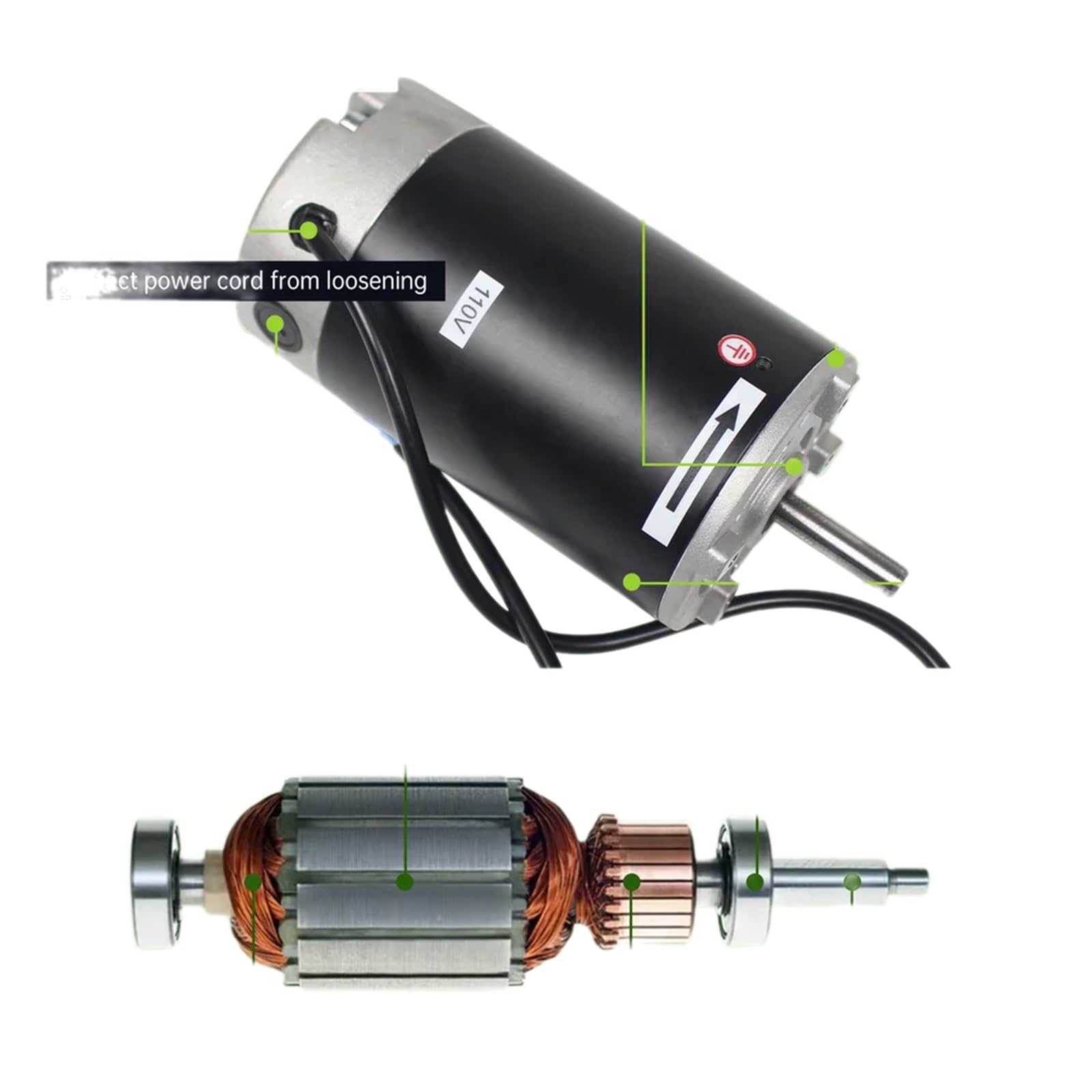 Silnik DC 750 W, do mini tokarki, szczotkowy, do tokarki CD 210 V WM210 V, części do tokarki, akcesoria, narzędzia silnik tokarki(220v)