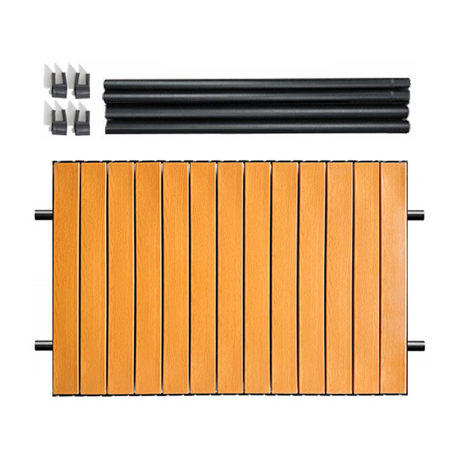 Genérico Mesa Auxiliar De Aluminio Exterior 75x55cm Mesa Plegable De Camping Carro Playa Plegable con Ruedas para Jardín, Terraza, Picnic con Red Almacenamiento Y Bolsa De Transporte