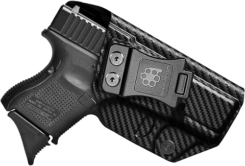 Miniatura 10 de Funda Glock 26 IWB KYDEX compatible con pistola Glock 26 Gen(3-5) y Glock 2733 Gen(3-4)  Cintura interior  Cant ajustable  Fabricado en Estados
