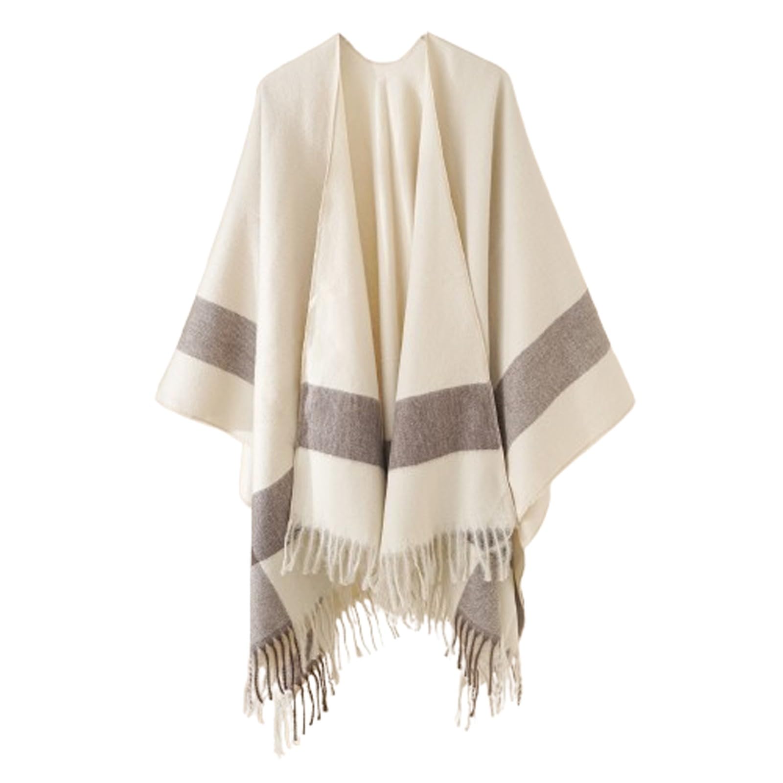 AJW-Femme Manteau Cape Echarpe Epaisse Large Poncho Foulard Châle