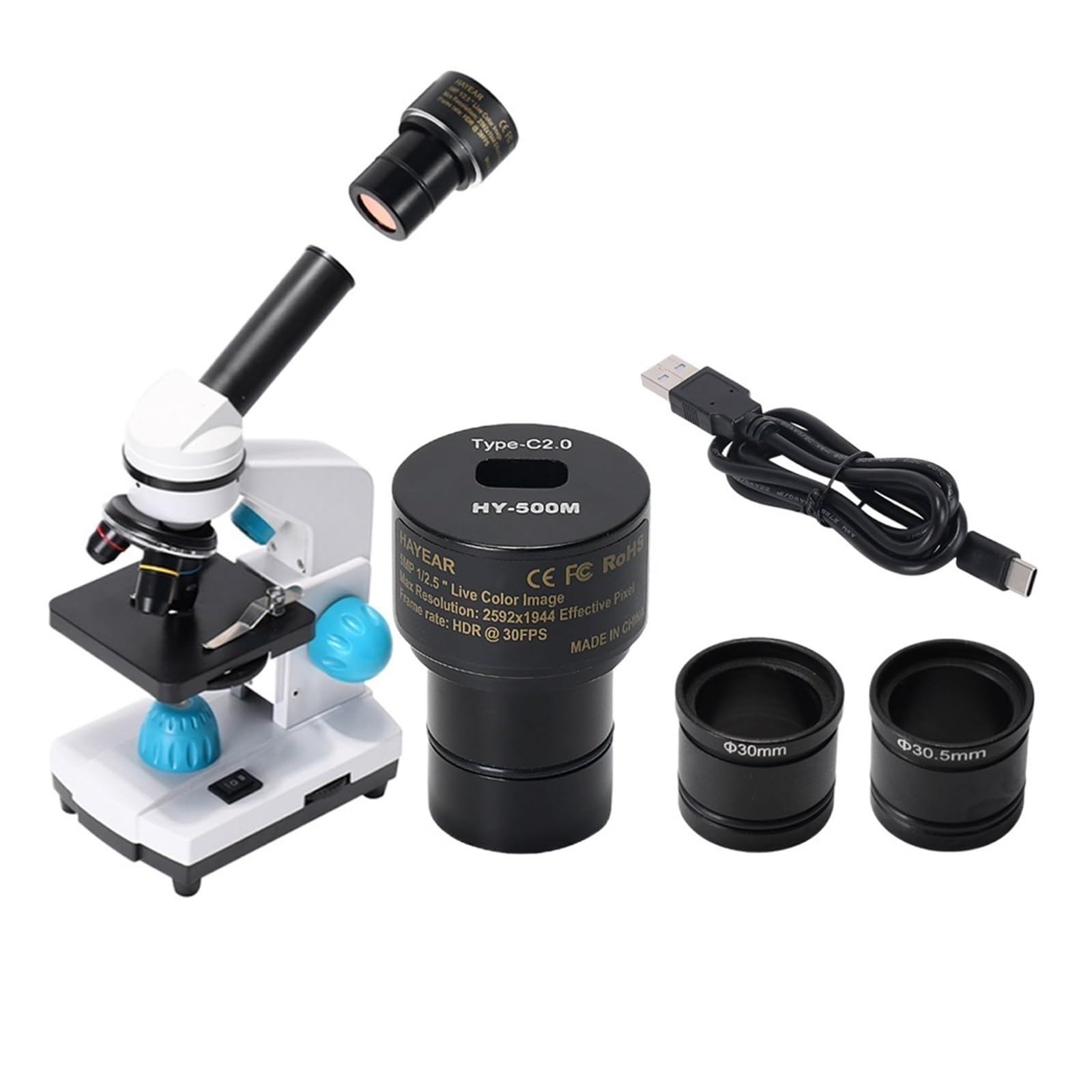 Cyfrowy elektroniczny okular 5 MP CMOS Kamera mikroskopowa USB2.0 Free Driver Camera TypeC Mikroskopowy Ocular