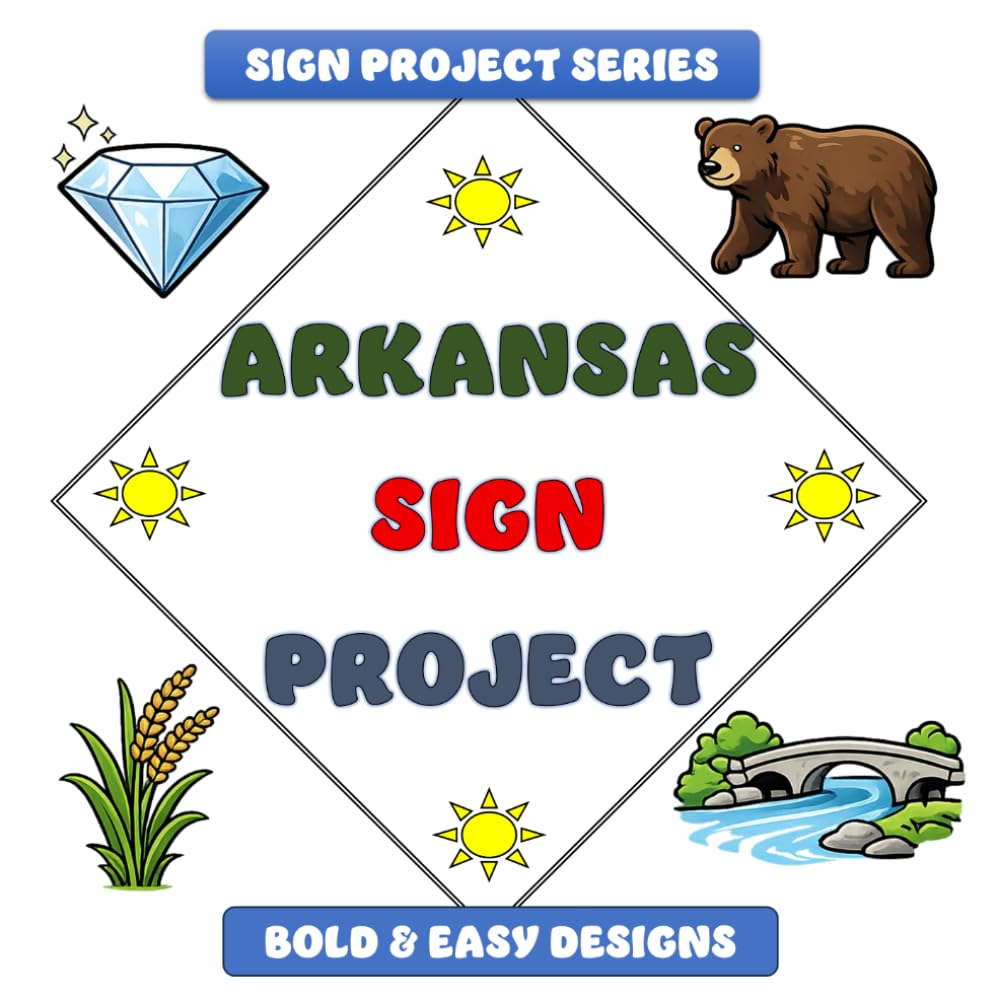 Arkansas Sign Project: Bold & Easy Designs (Sign Project Coffee Table Coloring Book Collection)