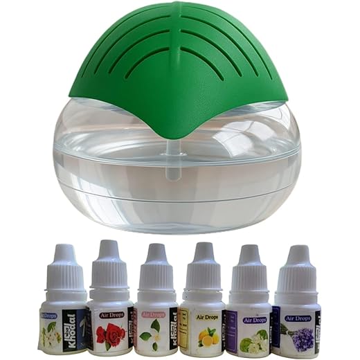 Appropriate? Room Air Purifier and Humidifier Revitalizer (Green)-Compact Green Plastic Freshener for Home & Office ? 750 Ml, (Pack of 1) 6 fregrence Free Each 5ml