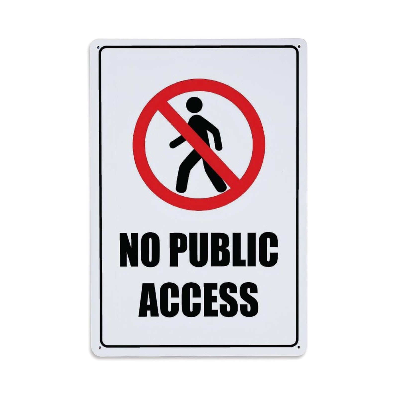 No Public Access Sign Vintage Aluminium Metal Sign, Retro Wall Decor for Home, Bar, Garage & Farmhouse 30x20cm