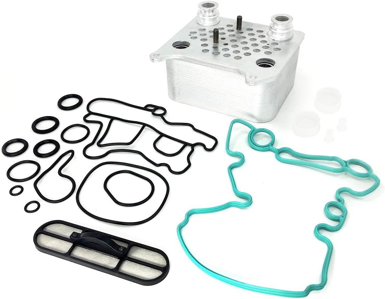 PartsFlow Upgraded Engine Oil Cooler Kit Compatible For Ford E-350 E-450 Super Duty E-350 Excursion 3C3Z6A642CA