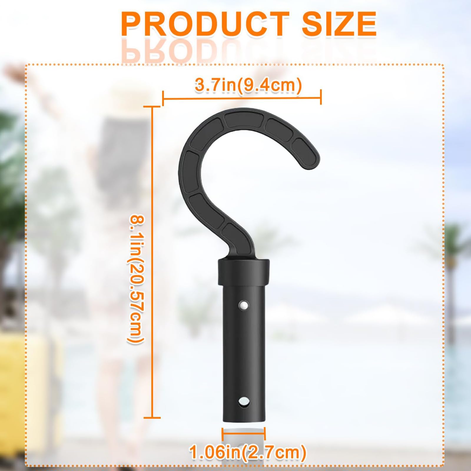 Monozoz Crochet Télescopique Pour Robot De Piscine - Perche 1,5m Ou 2m - ABS/Inox - Récupération Et Nettoyage