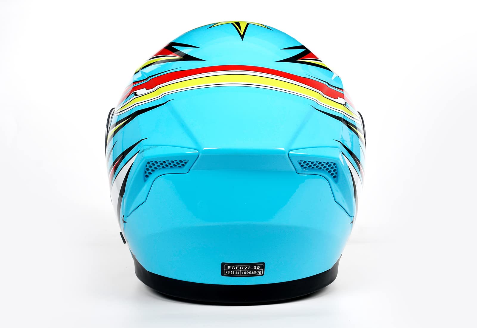BHR Casco de moto integral con doble visera 814 Ride | Casco de moto Certificado ECE con doble visera anti-rayas | WIND ROSE BLUE | XL