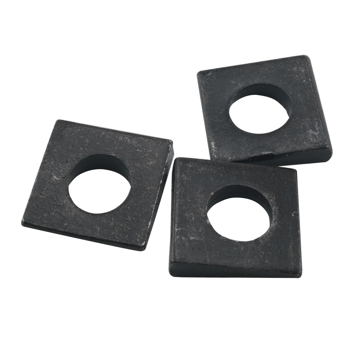 10PCS 1/2 Inch Black Square Bevelled Washer 1-1/8 x 1-1/8 inch Wedge Washers Metal Shims for Leveling Carbon Steel Galvanized 2mm to 6.6mm Thick for Shim Leveling