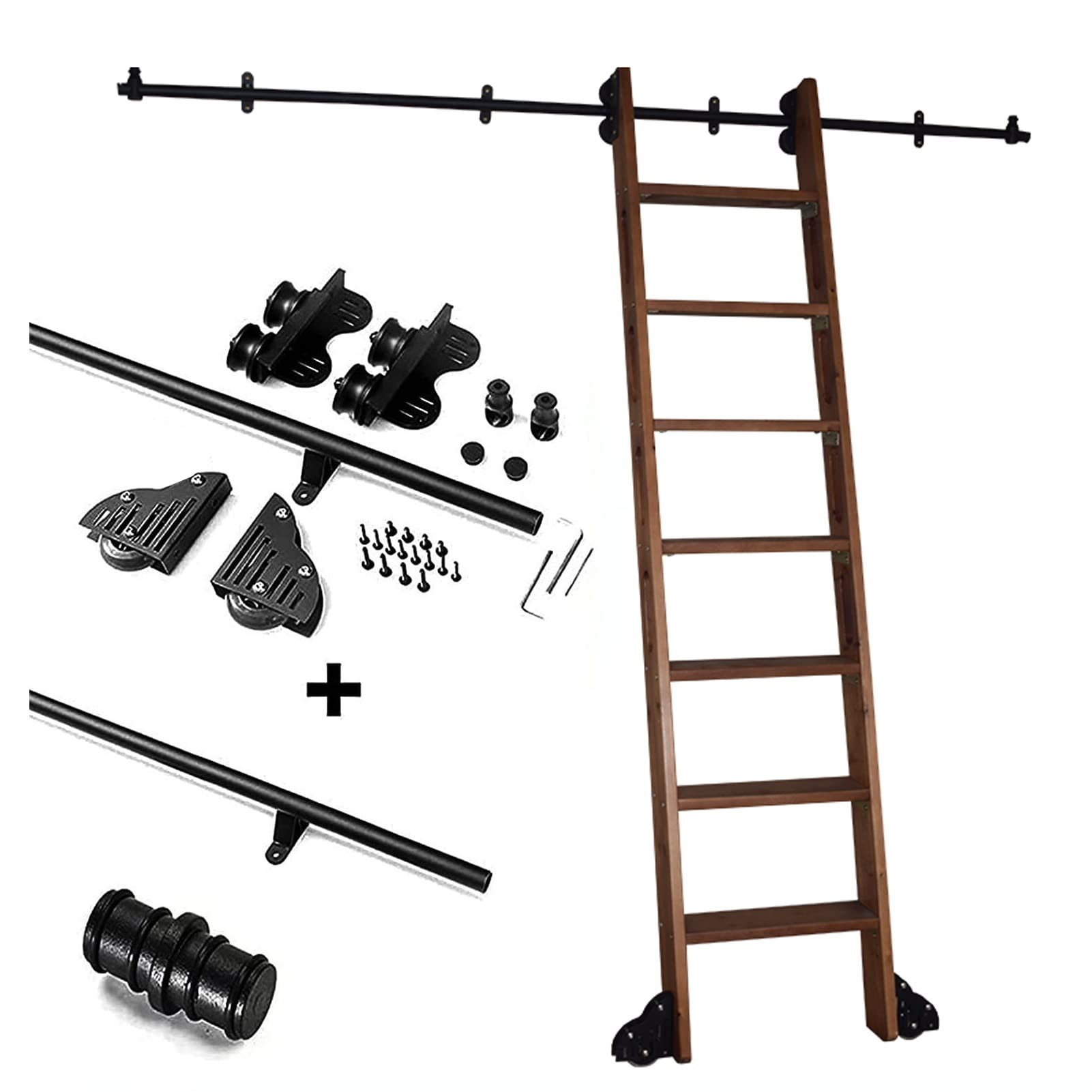 Kit di ferramenta Scorrevole per libreria Scorrevole Kit di ferramenta per Binario Scorrevole per Porta del fienile Kit di ferramenta per Binario Scorrevole per Armadio della Biblioteca Barr
