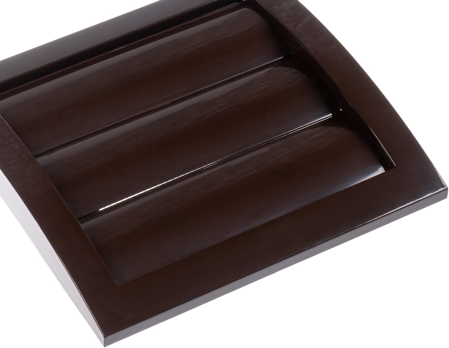 Steinberg14 Dryer Vent Cover Outside 4 inch - Louvered Outdoor Dryer Vent Cover - ABS Plastic Exhaust Ventilation Grille with Shutters and Built-in Screen - Brown HVAC Air Vents for Wall