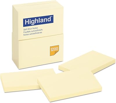 3M Highland Self-Sticking Note 12 Pack