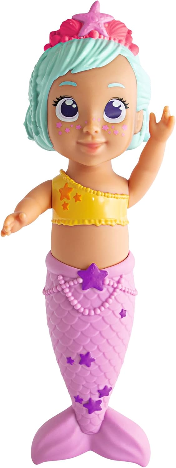 Simba 105030007 Vinyl Baby Mermaid Doll with Colour Changing Function, Easy to Dry, Bath Doll, 30 cm, from 2 Years