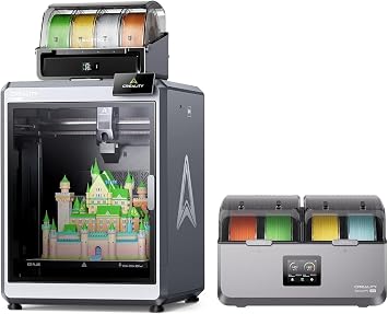 Creality K2 Plus Combo 3D Printer+Creality Space Pi X4 Filament Dryer Box, Support Multi Color Printing Max 600mm/s Fast Printing, Dual AI Cameras, Full-auto Leveling, Large Build Volume 350x350x350mm