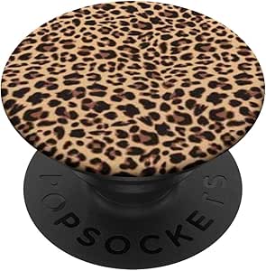 Leopard Balloon Dog Phone Grip, Cheetah Print PopSocket, Pink - View #5