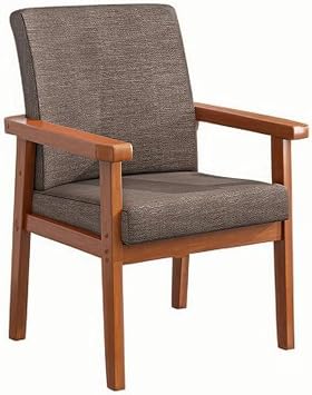 Upholstered Dining Chairs - Wooden Kitchen & Dining Room Chairs mid Century Modern with Back Support Solid Wood Legs Armchair 1, Coffee