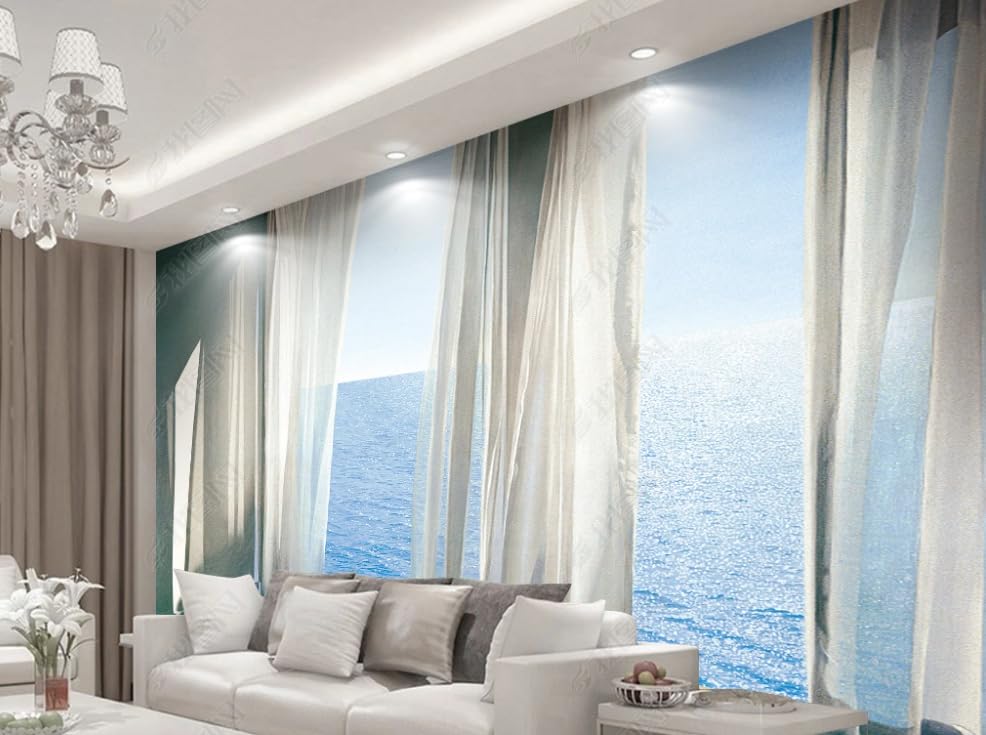 Papier peint intissé vue sur la mer poster géant mural décoration salon chambre 150x105