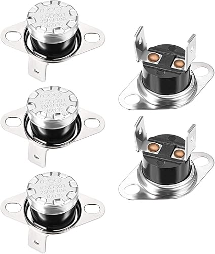 Miniatura 20 de uxcell KSD301 Termostato 284.0 °F/284°F 10A N.C Ajustar interruptor de temperatura de disco rápido para microondas, horno, cafetera 2 piezas