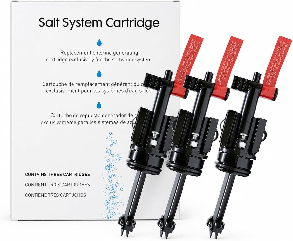 Hot Springs Salt Cartridge Replacement for Spas & Hot Tubs, Compatible with Highlife & Limelight Salt System, Chlorine Generator Filter, Helps Maintain Soft, Clean Water (3 Pack)