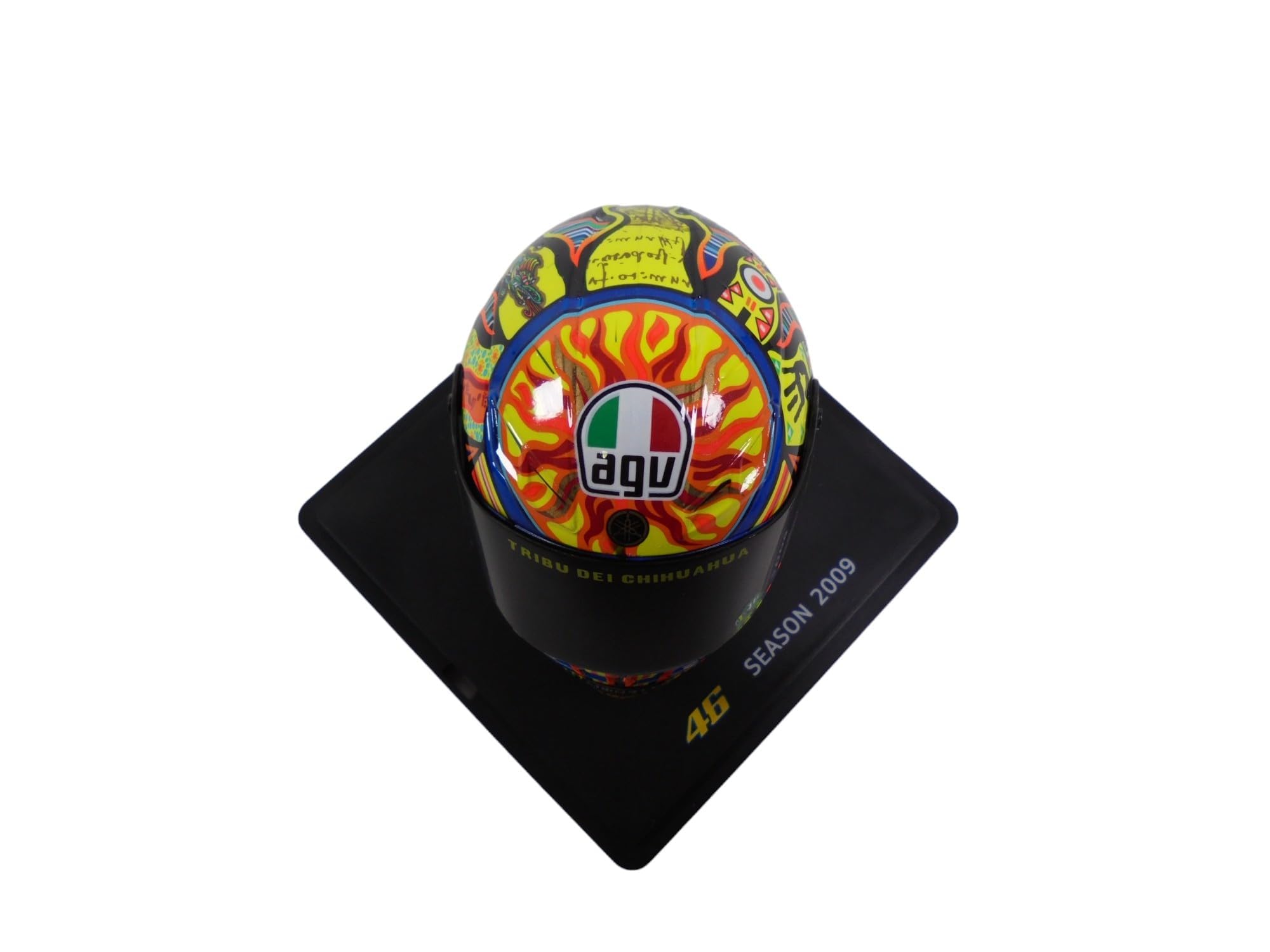- Casco in scala 1/5 di Valentino Rossi Moto GP Stagione 2009 compatibile con Yamaha YZR-M1 - CR006BC