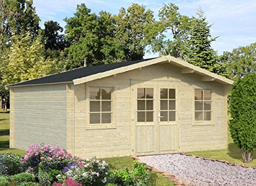 Casita de madera para jardín , madera de abeto, 28 mm, 17 m² - 504 x 380 cm