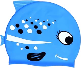 BESPORTBLE Touca De Natação De Peixe De Silicone Chapéu De Natação Protetor Auricular Touca De Natação Desenhos Animados Touca De Banho Para Bebê Chapéu De Banho Chapéu De Banho Para