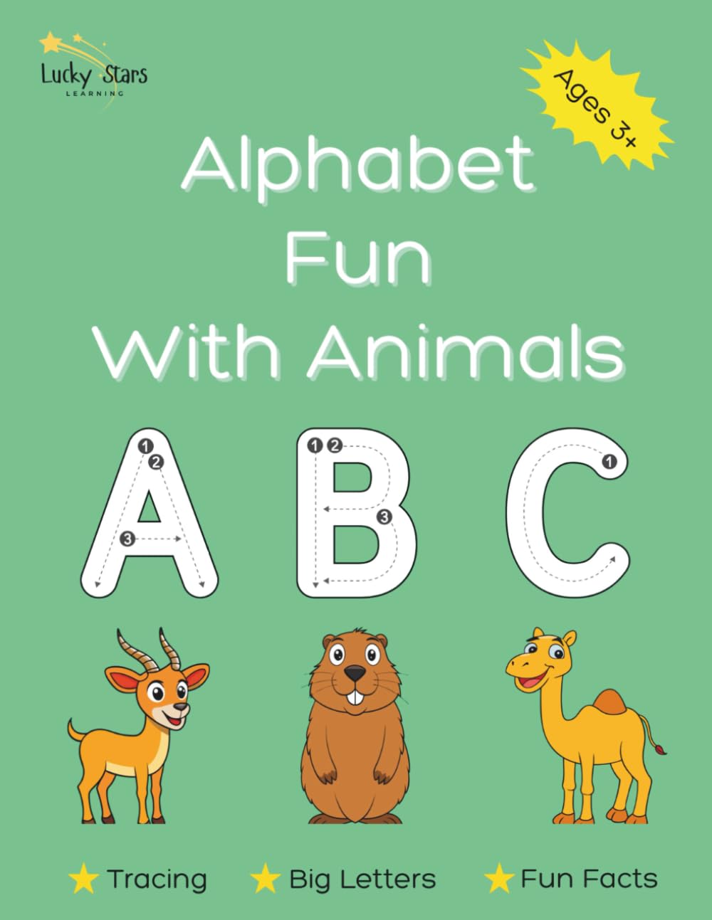 Alphabet Fun With Animals: Fun Animal Facts, Alphabet Letter Tracing For Toddlers, Easy Words ABCs, Preschool Alphabet Workbook, Uppercase and ... Alphabet Writing Practice For Kids 3-5
