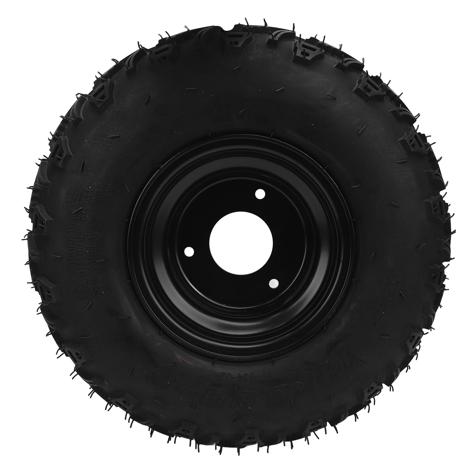14X5.00 6 Pneumatici ATV Cerchio in lega di alluminio nero 3 fori 6PR Pneumatici in gomma antiforatura per Go Kart Fuoristrada Carrello Tutti i terreni