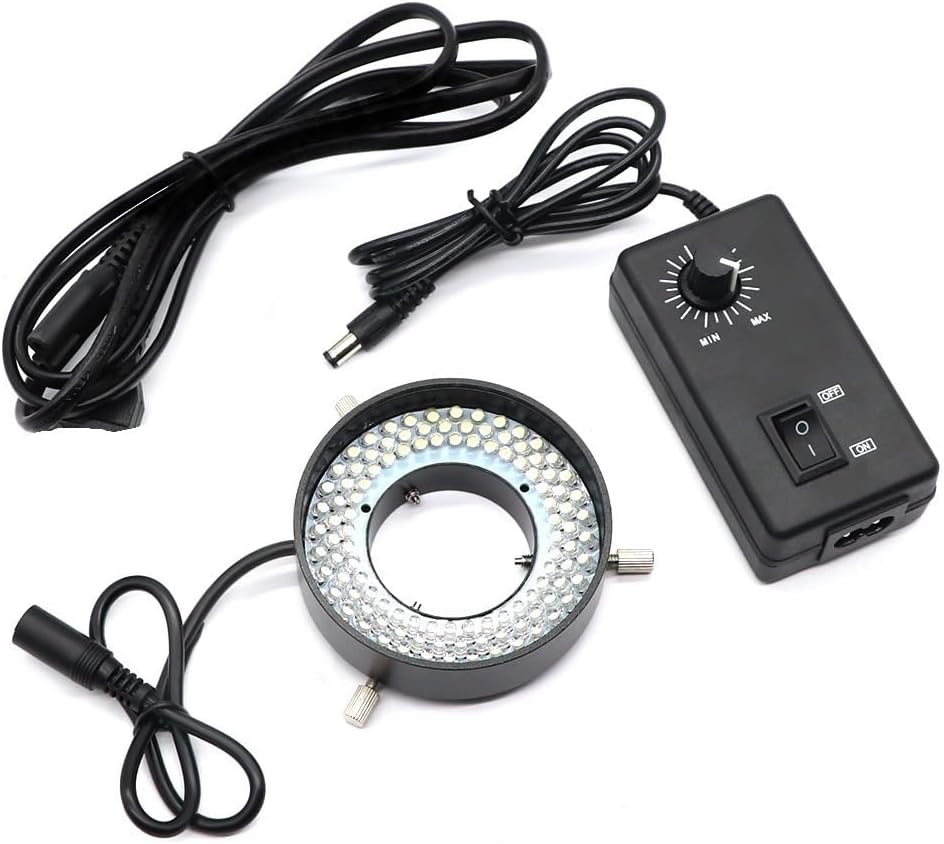 Microscope Accessories Kit Microscope Ring Light Industrial Camera Multi-Color LED Ring Light Lamp 41mm Illuminator Machine Vision 108pcs LED Lighting Lamp Microscope Slides(Green)