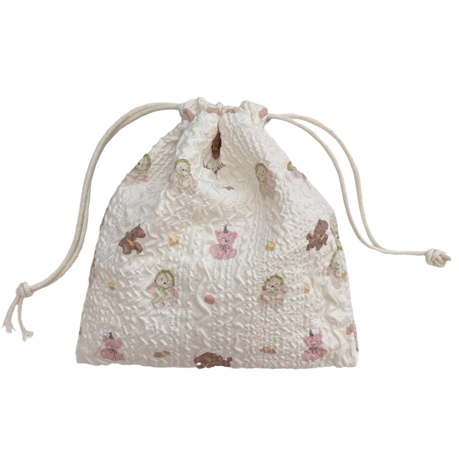 CAZSTYK Cartoon Design Makeup Bag Drawstring Closure Portable Accessory Pouches Multipurpose Cosmetic Carry Bag Toiletry