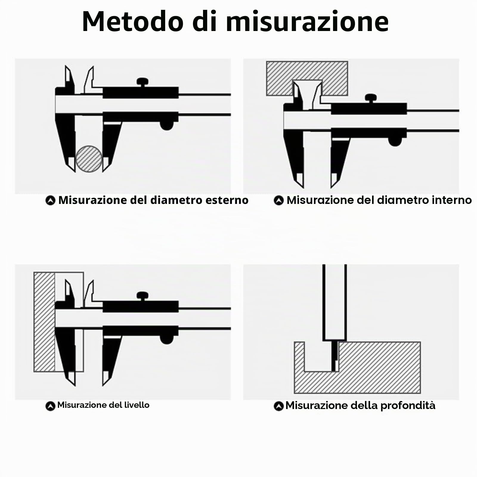 Calibro a corsoio analogico 150 mm, calibro scorrevole analogico 0,02 mm, precisione calibro a corsoio analogico con vite di bloccaggio per uso domestico e industriale