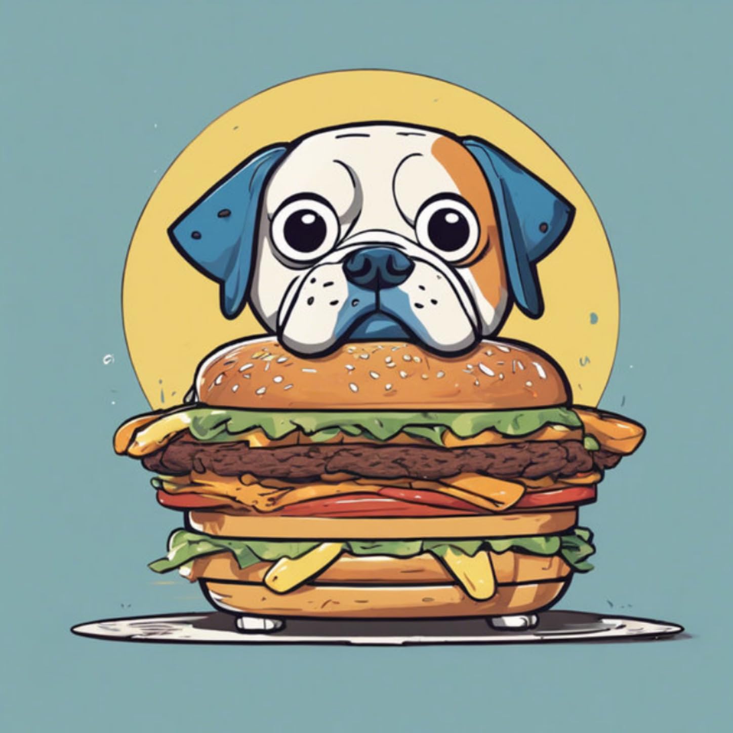 Blue Burger Dog