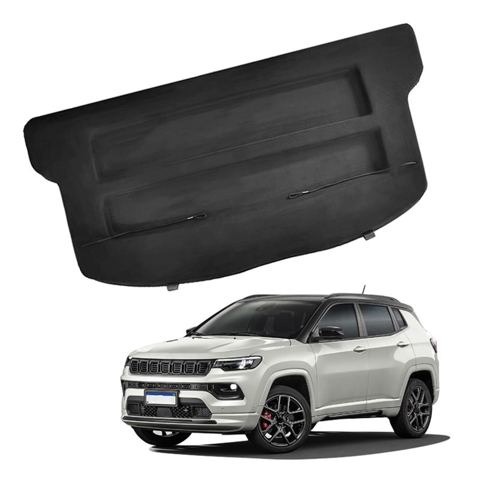 Tronco Cappelliera Coperchi PORTELLONE Non Retrattile Tronco Cargo Copertura Pacco Cremagliera Anti-Peeping Per Jeep Per Compass MK2 2017 2018 2019 2020-2025 MANUALE