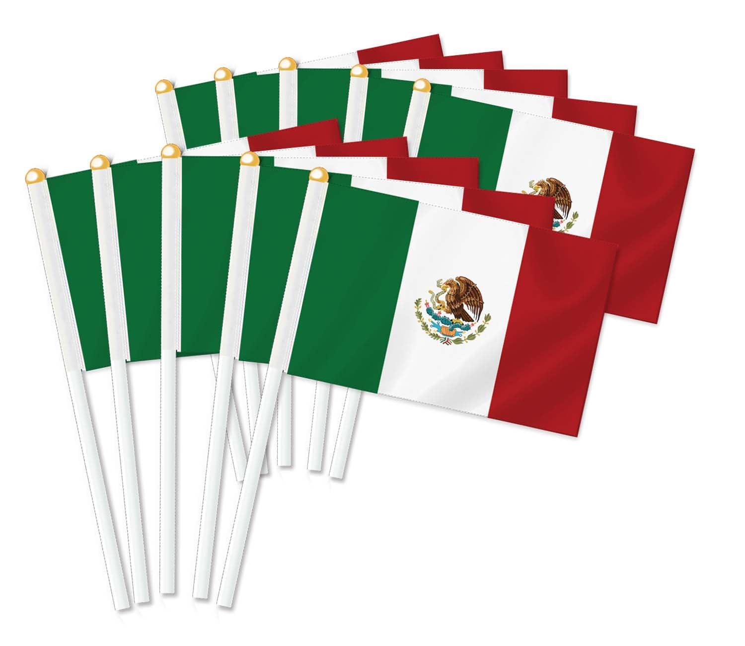 25 PCS Mexico Handheld Flag,Mexican Decor Hand Held Flags,Decoration Banner — image 1