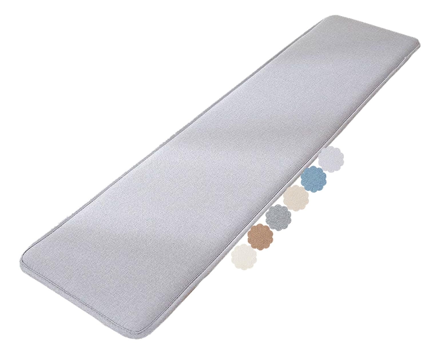 uyeoco Bench Cushion Outdoor/Indoor 2 seater 3 seater 160/130/180/120 x 50/40/35/30cm Non-Slip Seat Pad for Bay Windows, Garden Patio, Long Chairs, Swings & Porch Furniture(Light gray,40x100cm) โ image 1